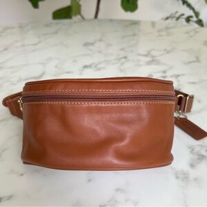 COACH Vintage Canteen Waist Pouch 0515 British Tan Leather Belt Bag Fanny Pack